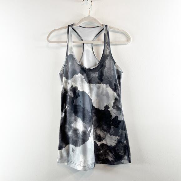 Lululemon Cool Racerback Tank Top Gray White Black Small - Picture 2 of 10